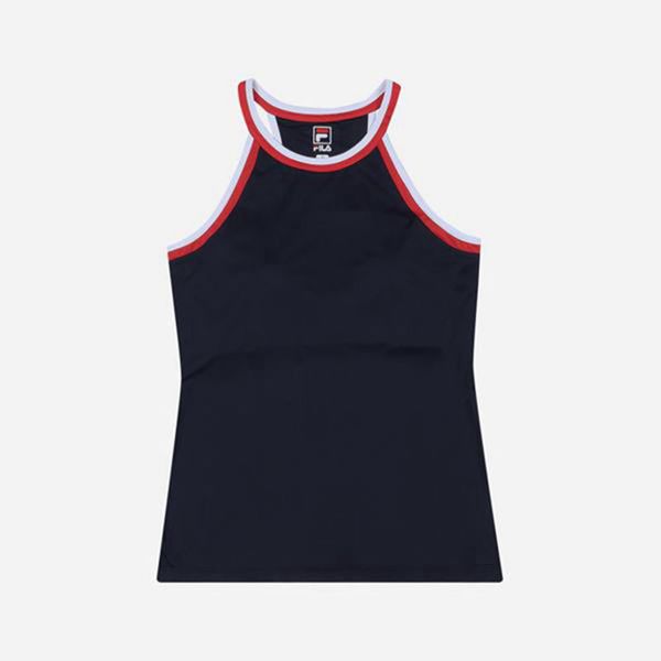 Camisetas Manga Corta Fila Mujer Azul Marino - Line Sleeveless - España 468970OHB